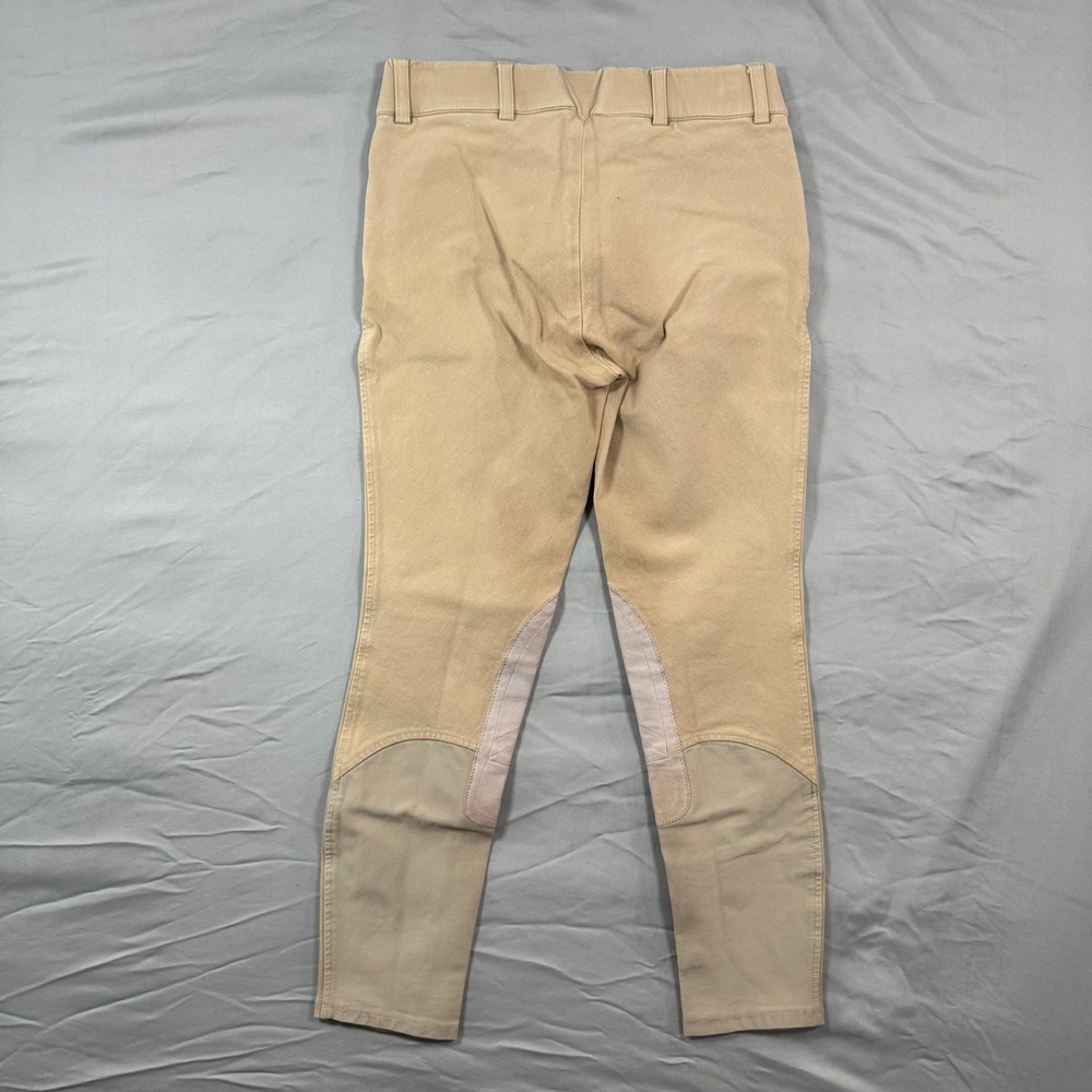 Ariat Heritage Equestrian Riding Breeches Knee Patch Pants Tan Youth Sz 12 - Picture 2 of 8